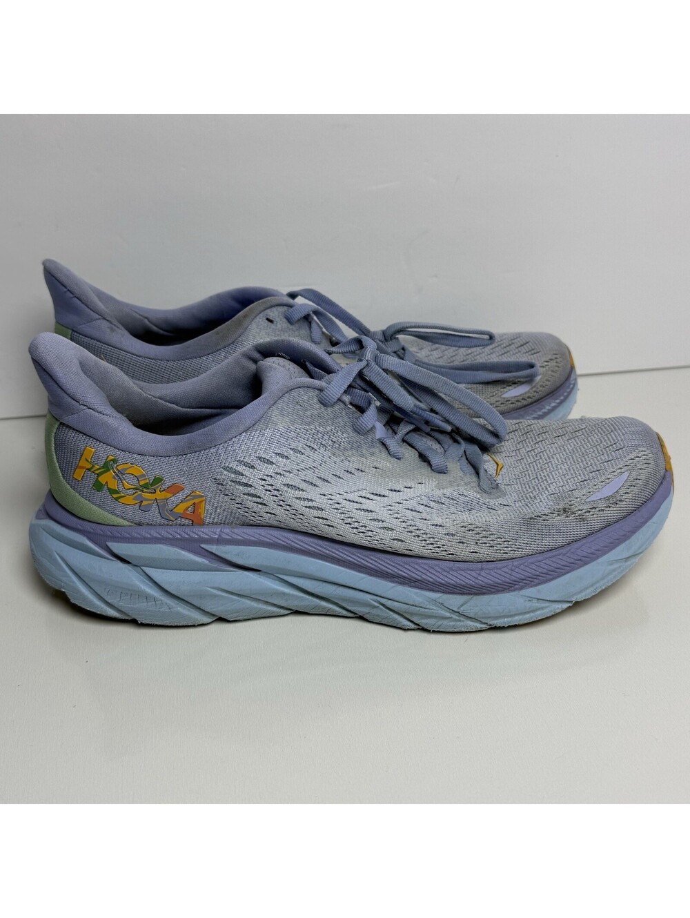 Hoka One Shoes Womens Size 7.5 B Purple Clifton 8 Running Sneakers 1119394 BLSG
